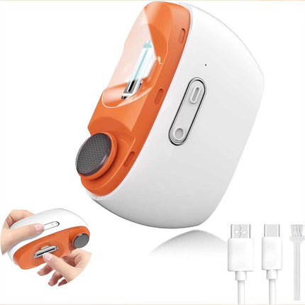 2 in 1 Electric Nail Clippers Automatic Safe Manicure Trimmer Cutter