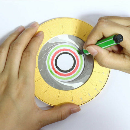 Multi-Function Adjustable Circular Compass Ruler for Drawing & Measuring