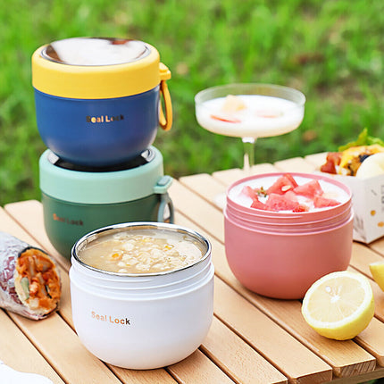 Stainless Steel 600ml Lunch Box Thermos Food Flask Insulated Soup Jar