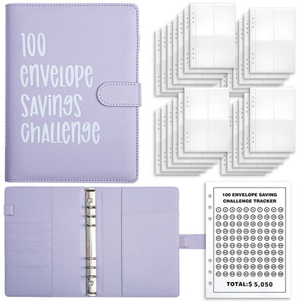100 Envelope Cash Challenge Budget Planner A5 Money Saving Book