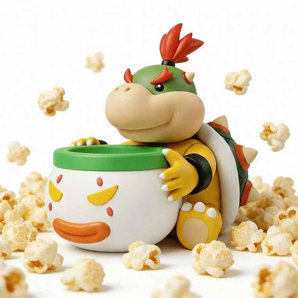 Easy Clean Bowser Jr Popcorn Container Movie Snack Bucket
