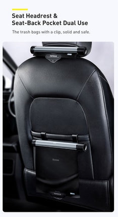 Baseus Car Dustbin Backseat Storage Organizer Trash Bag 40 Garbage Bags