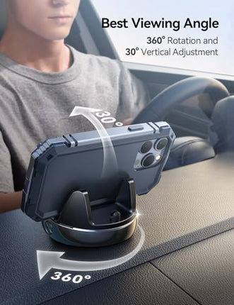 JOYROOM 360° Adjustable Car Phone Holder, Dashboard Mount for iPhone & Android