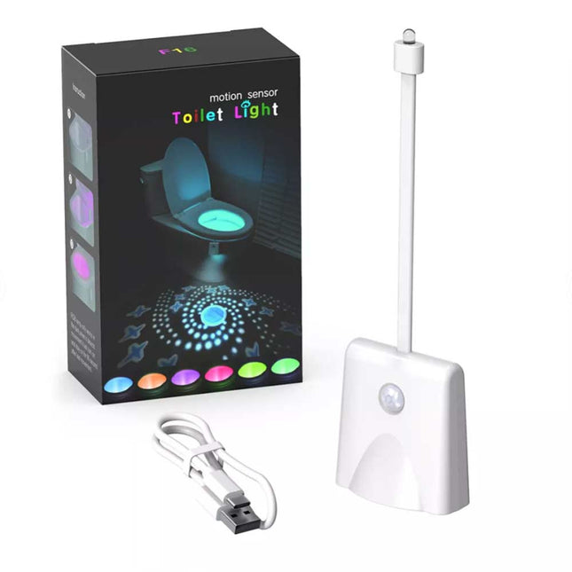 Rechargeable Motion Sensor Toilet LED Light Night Lamp Bathroom Bowl