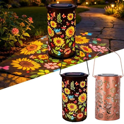 Solar Sunflower Lantern Outdoor Waterproof Hanging Garden Yard Patio Light