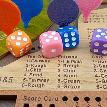 Tabletop Dice Golf Game, Wooden Mini Board Fun Challenge