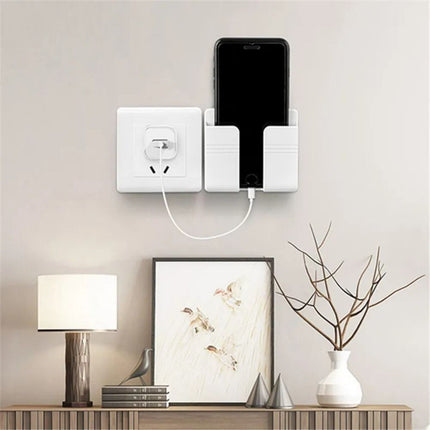 4Pcs Wall Mounted Remote Control & Phone Holder Rack Home Decor
