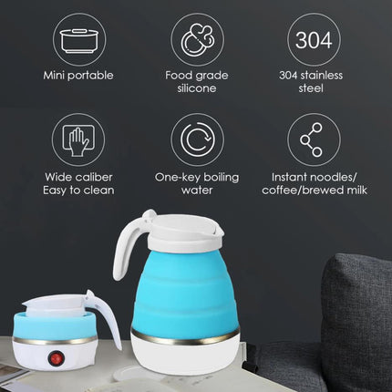 Foldable Electric Kettle 220V Silicone Portable Water Boiler with AU Plug