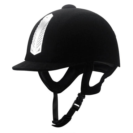 Adjustable Horse Riding Helmet Half Cover Safety Black 58cm