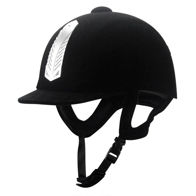 Adjustable Horse Riding Helmet Half Cover Safety Black 58cm