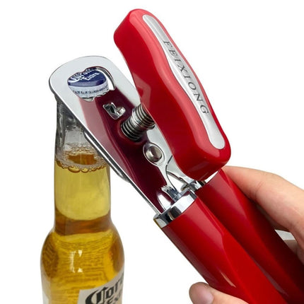 Stainless Steel Multifunctional Can Opener, Professional Effortless Red