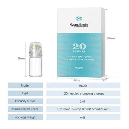 Portable Micro Needle Stamp 20 Pins Hydra Derma Meso Skin Rejuvenation