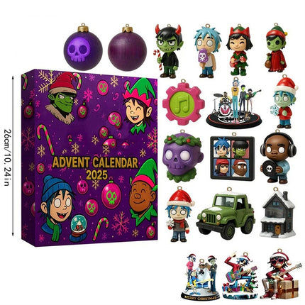 2025 Music Band Advent Calendar Pendant Toy 24 Day Christmas Countdown