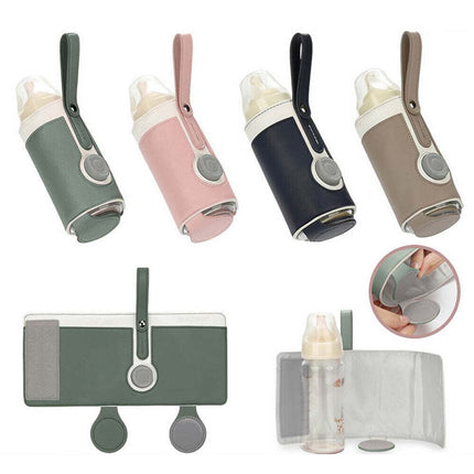 Portable Adjustable USB Milk Warmer Travel Bottle Pouch Bag Heater