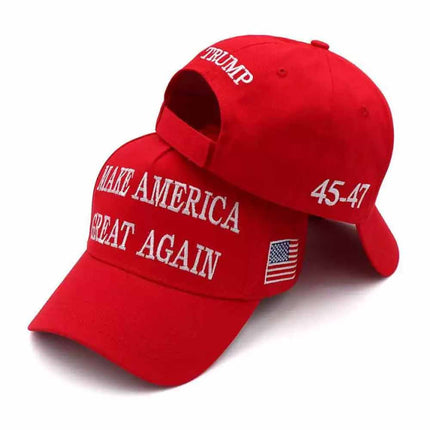 New Trump 2024 Red MAGA Hat 45-47 Baseball Cap, Great Again