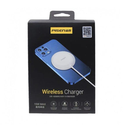 Pisen 15W Fast Charger Pad Magnetic MagSafe for iPhone 14/13 Pro Max/12 Mini