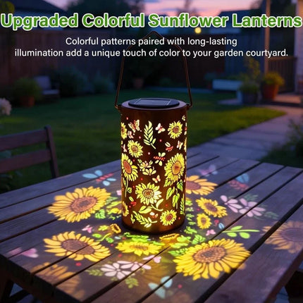 Solar Sunflower Lantern Outdoor Waterproof Hanging Garden Yard Patio Light