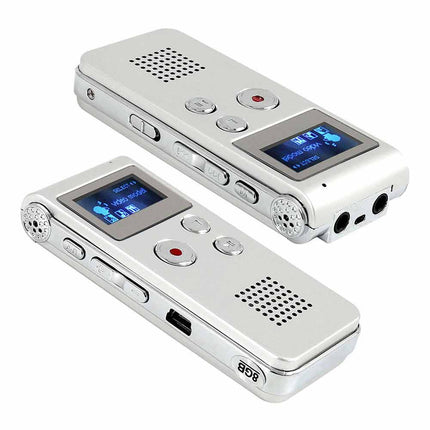 8GB Digital Voice Recorder with MP3 Player Rechargeable USB
