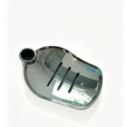 Adjustable Shower Rail Slide with ABS Leaf Shape Soap Dish Tray Holder