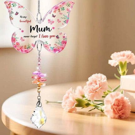 Mothers Day Unique Gift for Mum from Daughter Son, Butterfly Acrylic Suncatcher