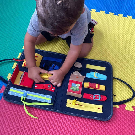 Toddler Montessori Busy Board – Educational Sensory Fine Motor Toy