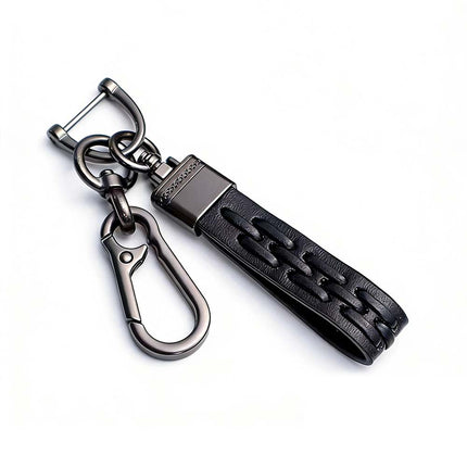 Premium Genuine Leather Car Key Keyring & Stylish Keychain