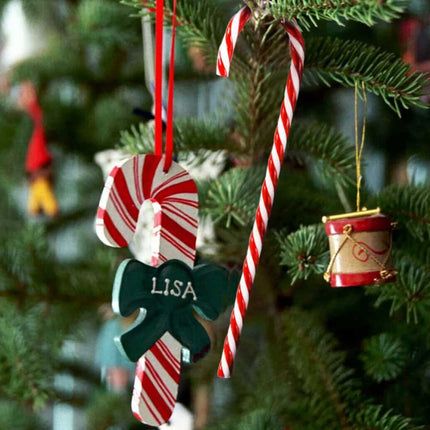 6Pcs Plastic Candy Cane Christmas Hanging Tree Ornaments Decor