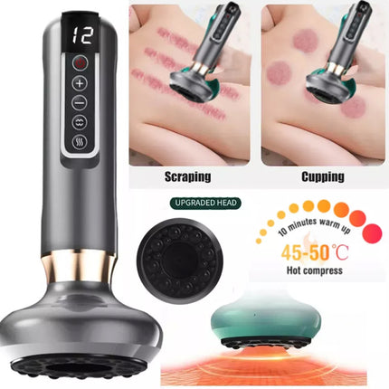 12-Level Electric Cupping Massager, Vacuum Suction Anti-Cellulite Tool