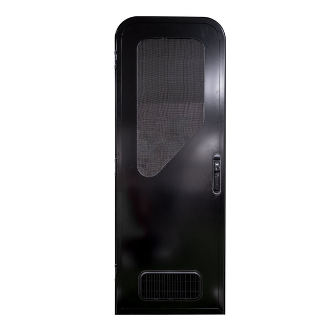 Black RV AD Long Glass Door - Left Hand Hinge & Right Hand Hinge