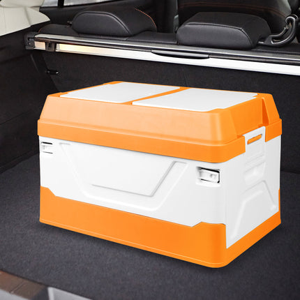 Car Boot Organiser 2 Layer Foldable Orange-2018816708256600070