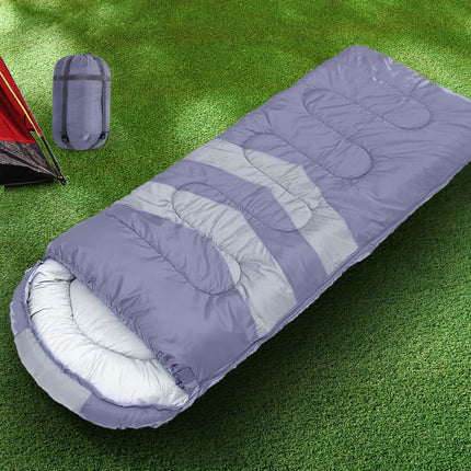 Mountview Single Sleeping Bag Bags Outdoor Grey-2006732920684941318