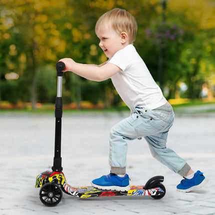 Bopeep Foldable Kids Scooter LED Music Blue-2006732821682589703