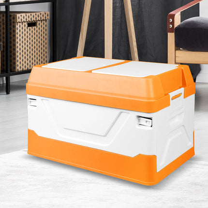 Car Boot Organiser 2 Layer Foldable Orange-2018816708256600071