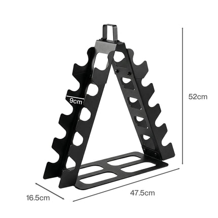 Centra Dumbbells Rack 5 Pair Dumbbell Stand Home Gym Storage 80kg Capacity-2027211073391824897