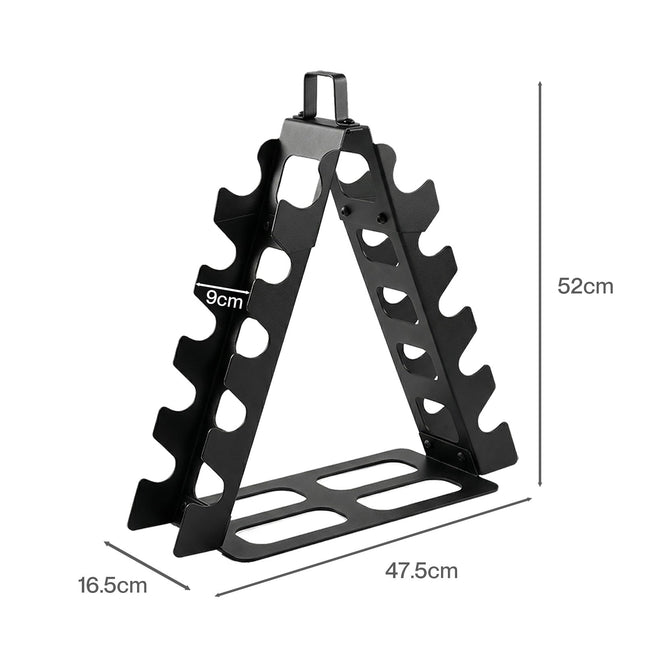 Centra Dumbbells Rack 5 Pair Dumbbell Stand Home Gym Storage 80kg Capacity-2027211073391824897
