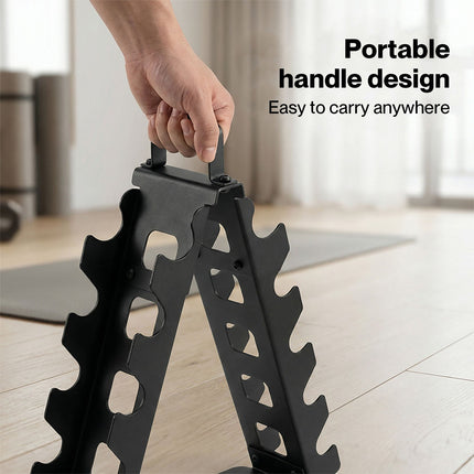 Centra Dumbbells Rack 5 Pair Dumbbell Stand Home Gym Storage 80kg Capacity-2027211073391824898