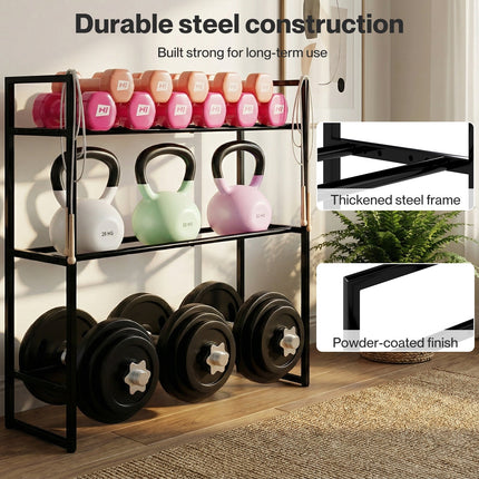 Centra Dumbbell Rack 3 Tier Weight Storage Organiser Stand Holder Home Gym 270kg-2027211073588957188