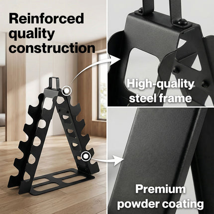 Centra Dumbbells Rack 5 Pair Dumbbell Stand Home Gym Storage 80kg Capacity-2027211073391824901