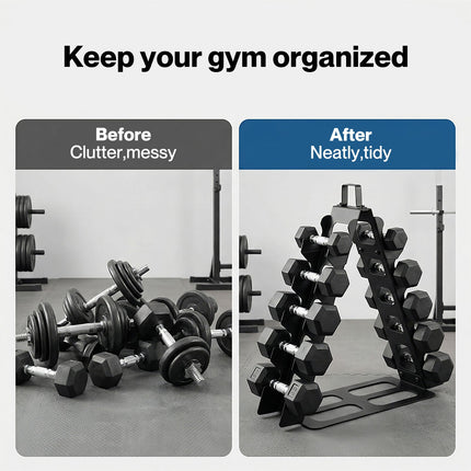Centra Dumbbells Rack 5 Pair Dumbbell Stand Home Gym Storage 80kg Capacity-2027211073391824902