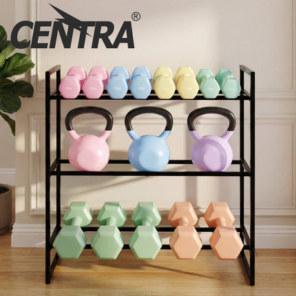 Centra Dumbbell Rack 3 Tier Weight Storage Organiser Stand Holder Home Gym 270kg-2027211073588957190