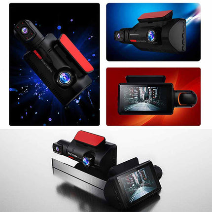 1080P Dual Lens Car Dash Cam Front and Rear Camera G Sensor DVR Recorder
