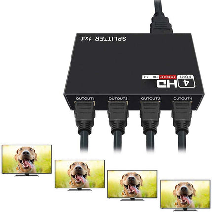 4-in-1 1080P HDMI Female to Female Splitter Converter USB Hub Adapter