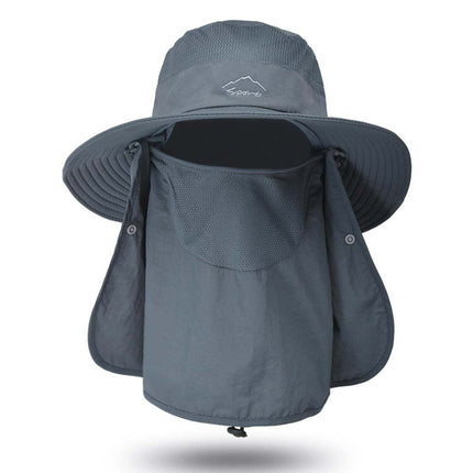 Outdoor Sun UV Protection Fishing Cap Neck Face Flap Hat Wide Brim Summer