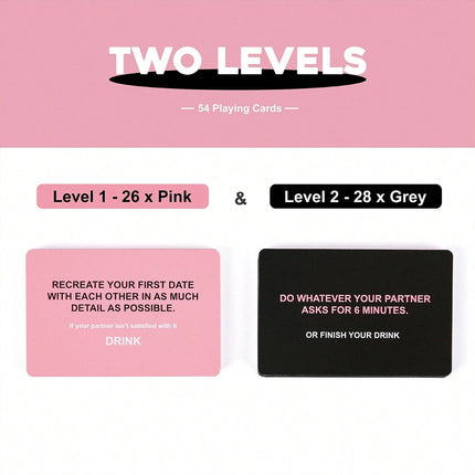 Drunk Lovers Couples Drinking Game Card Deck Gift for Date Night