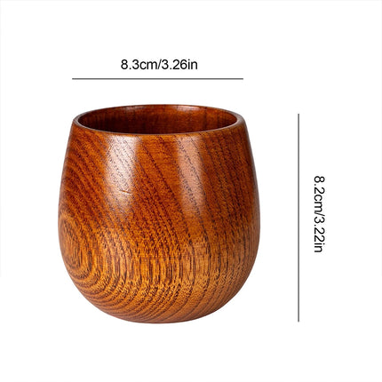 Original Wooden Whiskey Glass 240ml, Handcrafted Bourbon Drinking Cup
