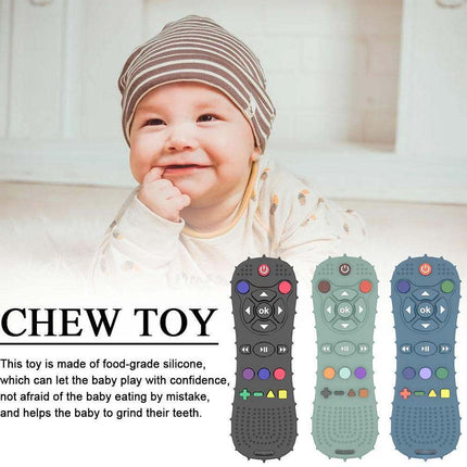 TV Remote Shape Baby Teether Silicone Chew Toy Soothe Teething Toy