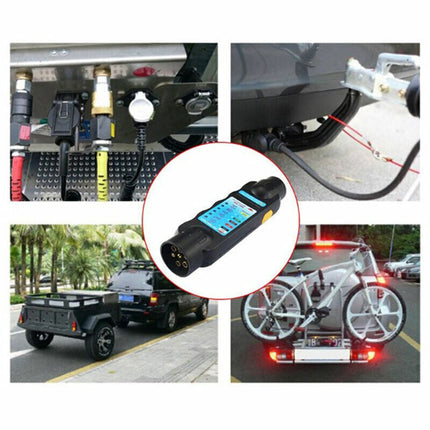 7 Pin Trailer Light Wiring Circuit Tester Plug Socket Towing Tow Bar Caravan