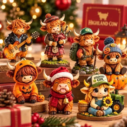 2026 Highland Cow 3D Silicone Advent Calendar, 24 Days Countdown Gift