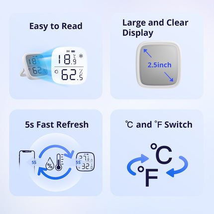 SONOFF SNZB-02D Zigbee Smart Temp Humidity Sensor w/ LCD Display