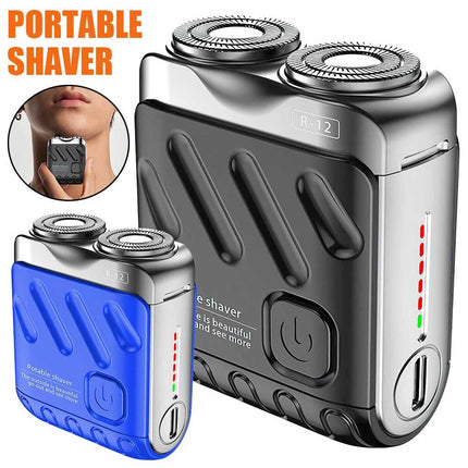 Ultra Clean Washable Double Head Electric Shaver Mini for Men Beard